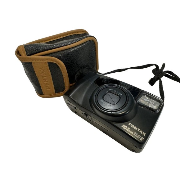 Pentax IQZoom 115 35mm Point and Shoot Film Camera w/ Pentax Case Tested - Picture 1 of 5